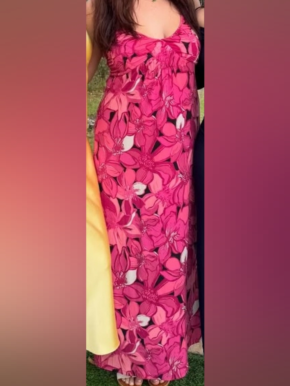 Elle Pink Floral Maxi Dress